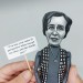 Barbara Pym figurine, English novelist, author Excellent Women - Literary art, Book lover gift!