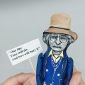 Richard Brautigan figurine, American novelist, poet Counterculture - Unique writer gift!