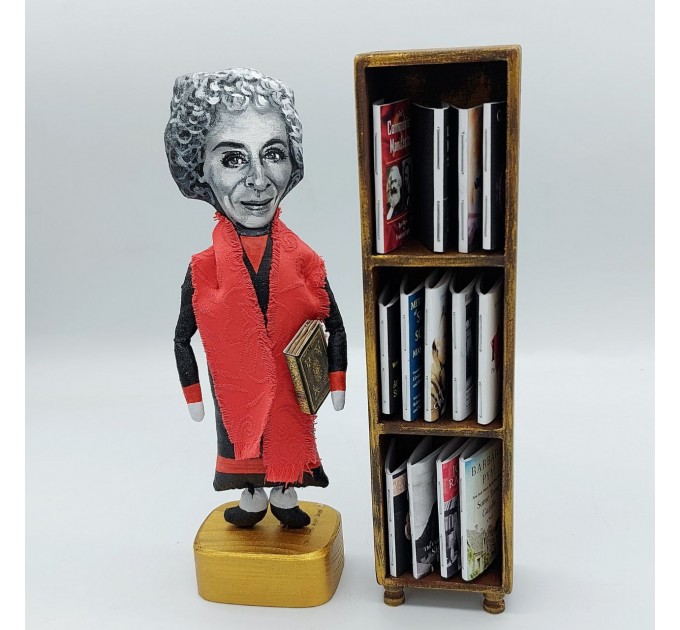 Margaret Atwood literary figurine, Canadian novelist, poet - Reader gift!