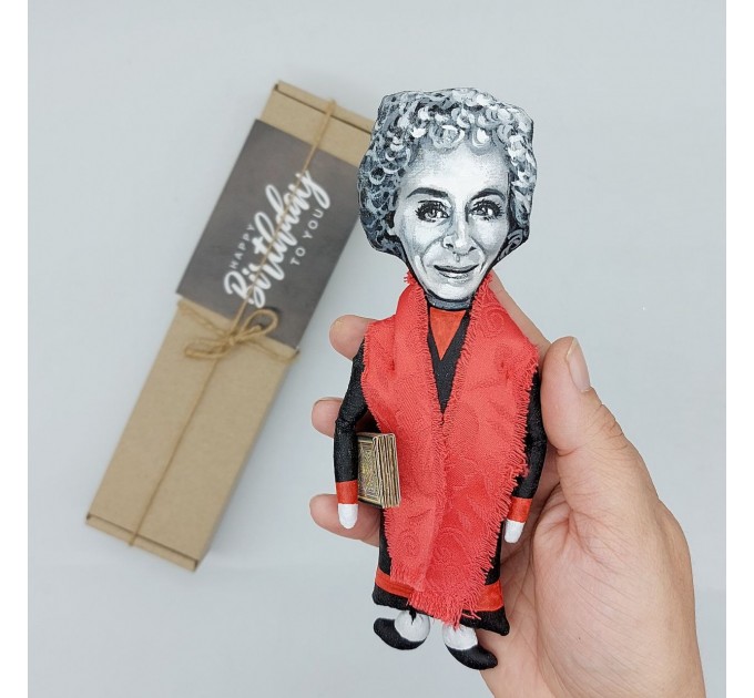 Margaret Atwood literary figurine, Canadian novelist, poet - Reader gift!