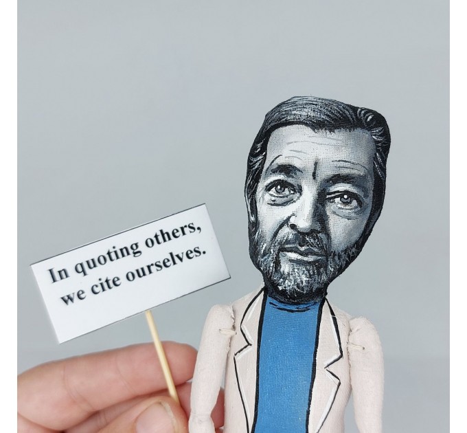 Julio Cortázar figurine, famous Argentine novelist, poet - Poetry lover gift! Literature art