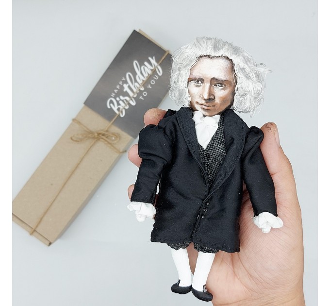 Laurence Sterne figurine, Anglican novelist, author The Life and Opinions of Tristram Shandy, Gentleman