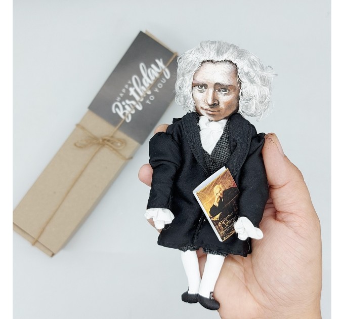 Laurence Sterne figurine, Anglican novelist, author The Life and Opinions of Tristram Shandy, Gentleman