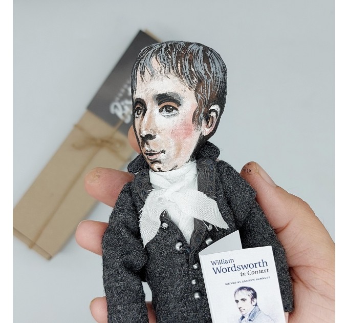 William Wordsworth figurine, famous English Romantic poet, author The Prelude - Bookish gift!
