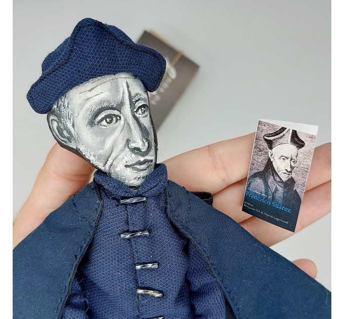 Francisco Suárez figurine, Spanish philosopher, theologian the School of Salamanca - Renaissance art