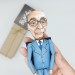 Jose Saramago figurine, Portuguese writer Nobel Prize in Literature - Book lover art