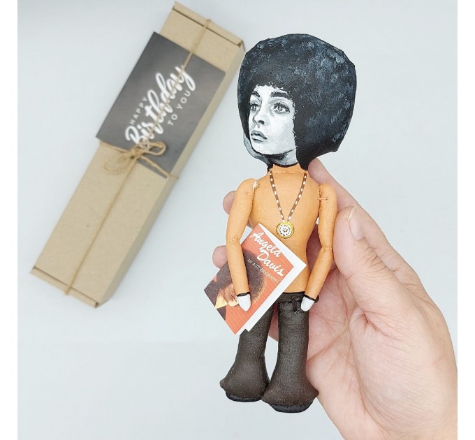 Angela Davis figurine, famous American  feminist political activist, philosopher - Philosophy gift!