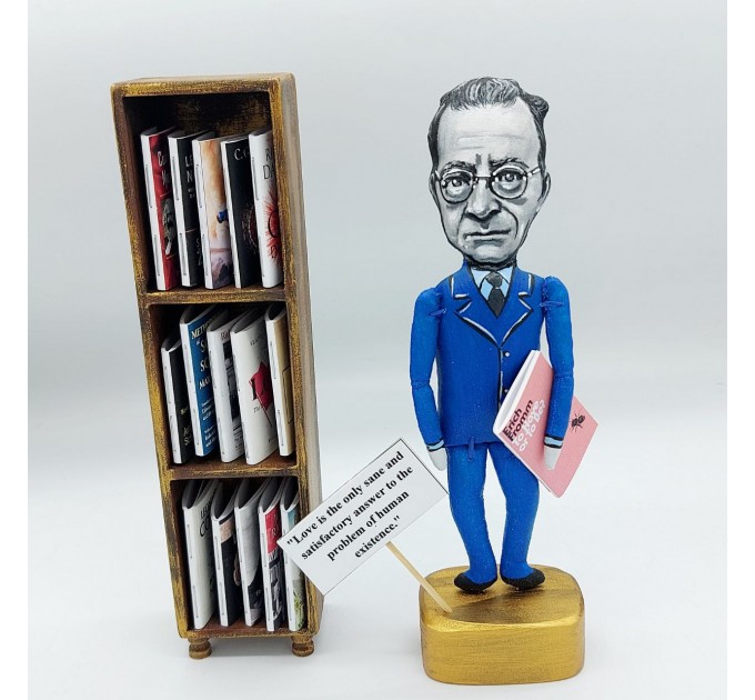 Erich Fromm figurine, famous psychologist, sociologist, philosopher - Existentialism Decor, Literary Gift for Thinker! 