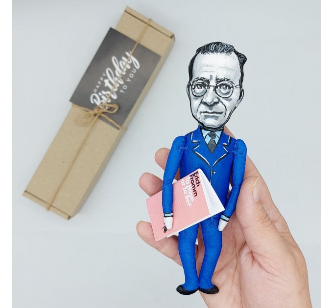 Erich Fromm figurine, famous psychologist, sociologist, philosopher - Existentialism Decor, Literary Gift for Thinker! 