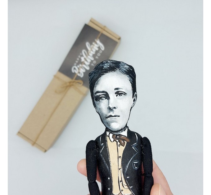Arthur Rimbaud figurine, famous French poet - Gift for collectors of French literature