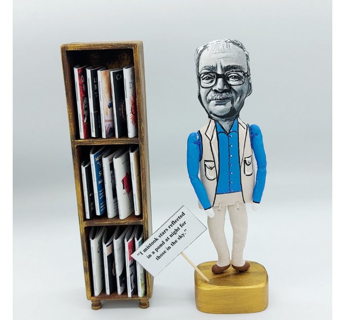 Andrzej Sapkowski figurine, Polish fantasy writer - Literary Gift for Book Lovers and Writers