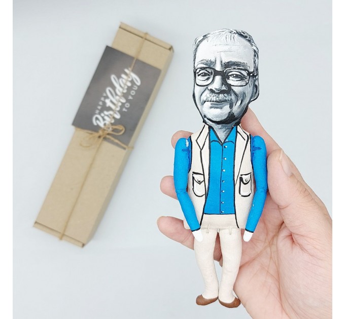 Andrzej Sapkowski figurine, Polish fantasy writer - Literary Gift for Book Lovers and Writers