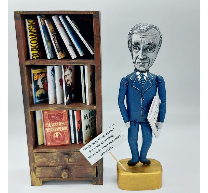 Elie Wiesel figurine, famous writer  Nobel laureate, Holocaust survivor - Literary Gift