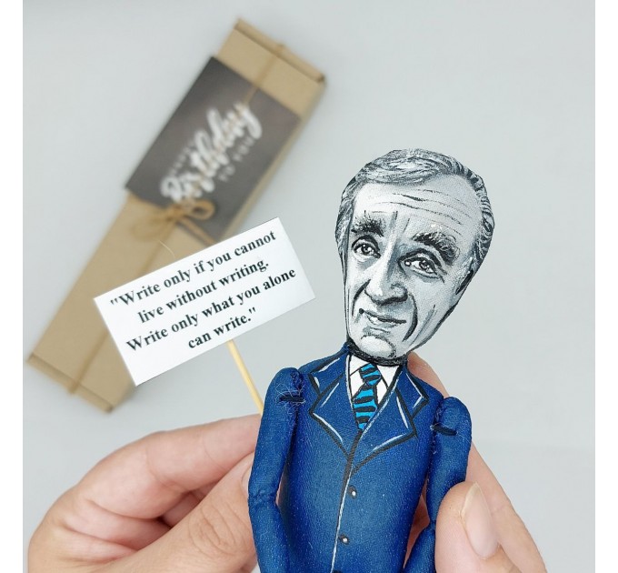 Elie Wiesel figurine, famous writer  Nobel laureate, Holocaust survivor - Literary Gift