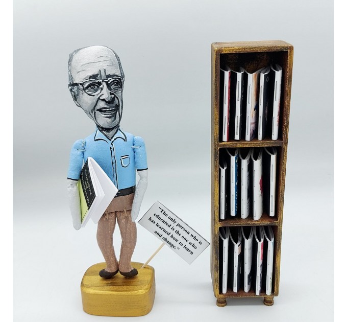 Carl Rogers figurine, American psychologist, of the founding fathers of psychotherapy