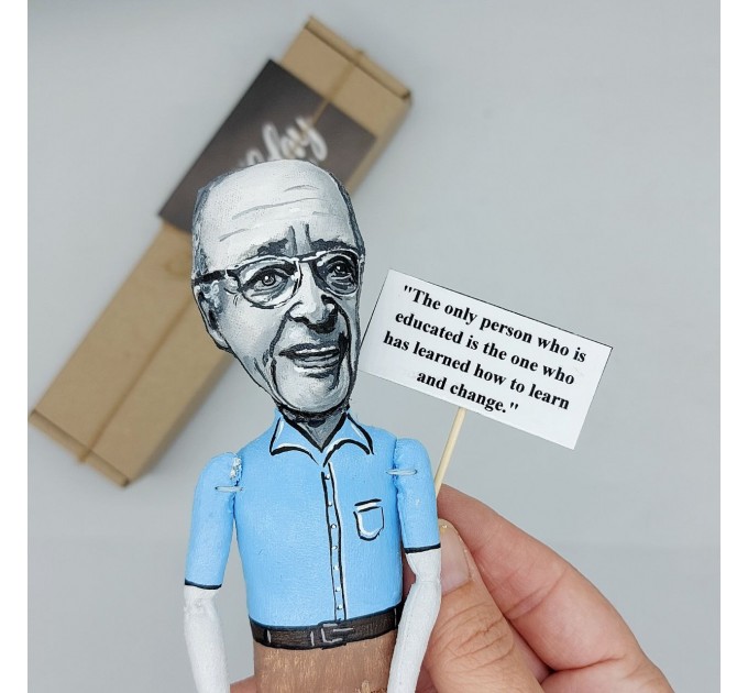 Carl Rogers figurine, American psychologist, of the founding fathers of psychotherapy