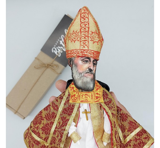 Saint Isidore of Seville figurine, author Etymologies - Medieval Scholar art
