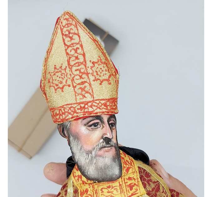 Saint Isidore of Seville figurine, author Etymologies - Medieval Scholar art