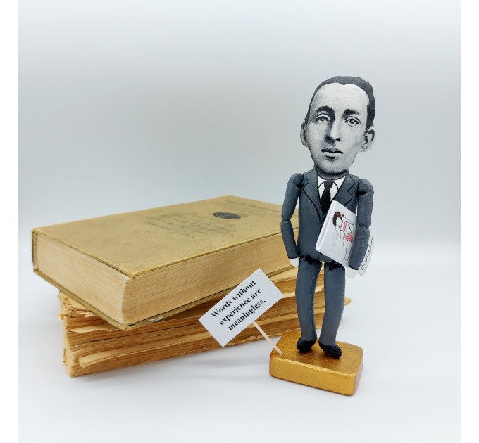 Vladimir Nabokov figurine, novelist -  Reader gift!
