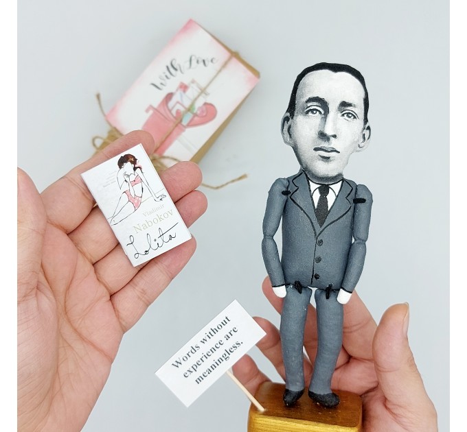 Vladimir Nabokov figurine, novelist -  Reader gift!