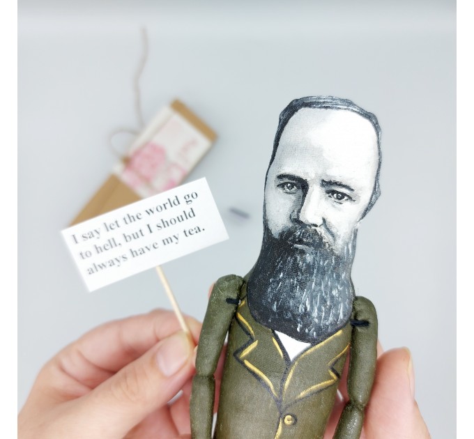 Fyodor Dostoevsky figurine, author Crime and Punishment - Reader gift!
