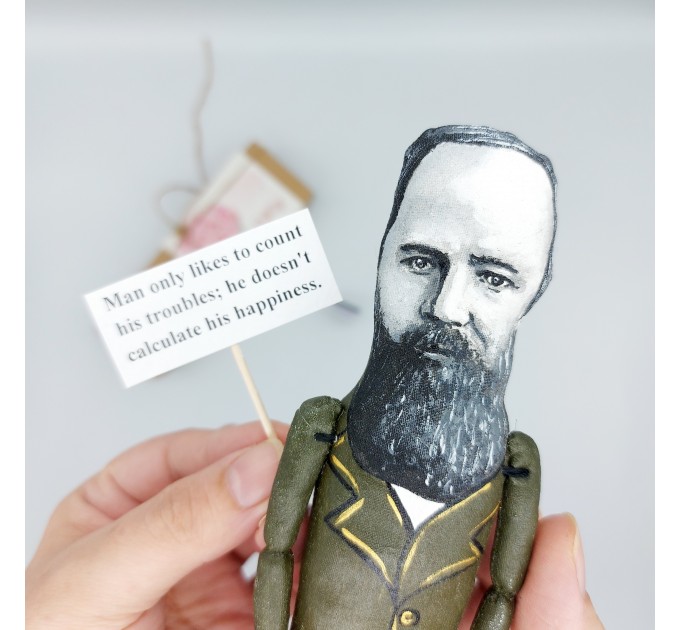 Fyodor Dostoevsky figurine, author Crime and Punishment - Reader gift!
