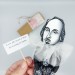 William Shakespeare English playwright, poet, author Hamlet - Bookworm gift - book shelf decor