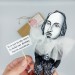 William Shakespeare English playwright, poet, author Hamlet - Bookworm gift - book shelf decor