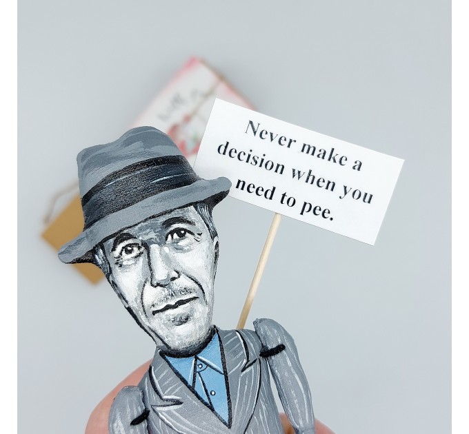 Leonard Cohen poet, novelist, singer figurine, Reader gifts!