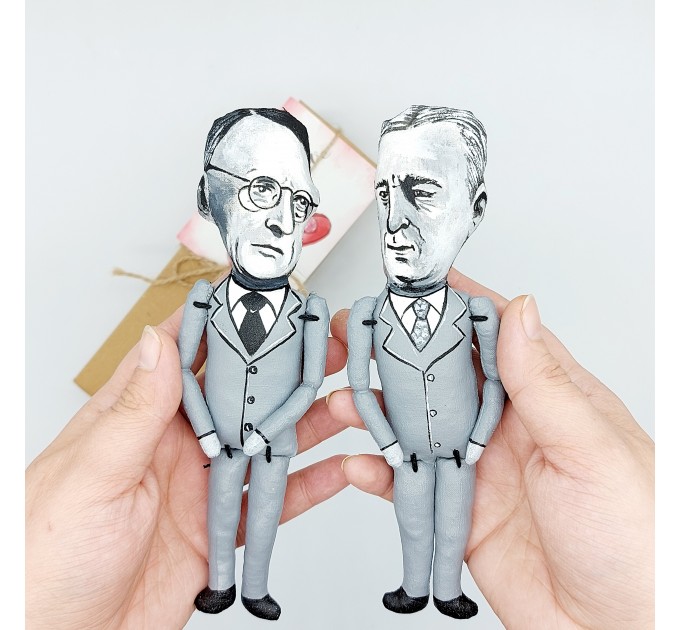 Bill W. & Dr. Bob figurines, the founders of Alcoholics Anonymous - AA Founder’s Day gift!