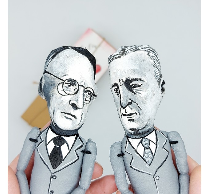 Bill W. & Dr. Bob figurines, the founders of Alcoholics Anonymous - AA Founder’s Day gift!