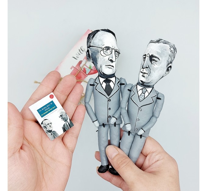 Bill W. & Dr. Bob figurines, the founders of Alcoholics Anonymous - AA Founder’s Day gift!
