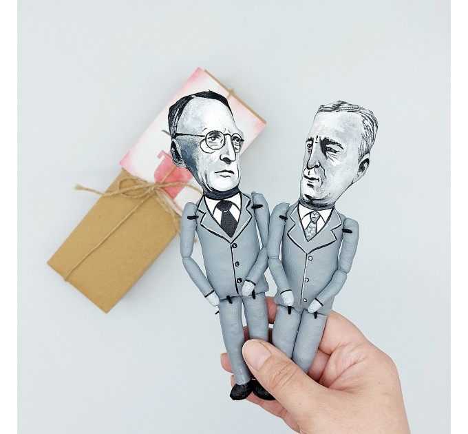 Bill W. & Dr. Bob figurines, the founders of Alcoholics Anonymous - AA Founder’s Day gift!