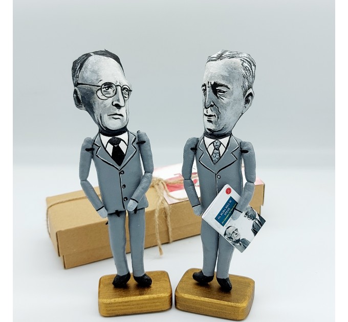 Bill W. & Dr. Bob figurines, the founders of Alcoholics Anonymous - AA Founder’s Day gift!
