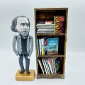 Charles Bukowski figurine, American poet, novelist - Reader gifts!