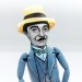 Hercule Poirot famous detective figurine