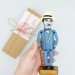 Hercule Poirot famous detective figurine