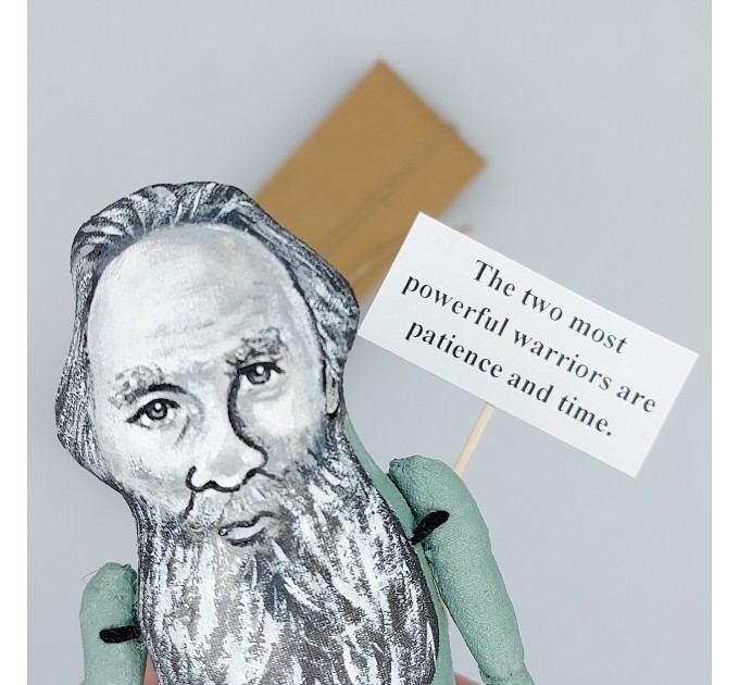 Leo Tolstoy figure, writer author War and Peace, Anna Karenina - Reader gift!