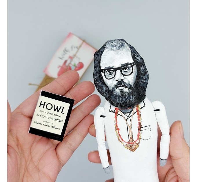 Allen Ginsberg American poet, writer, novelist figurine - Gift for novelist