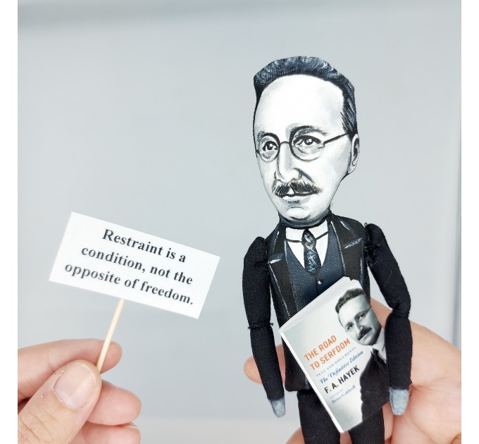 Friedrich Hayek Austrian economist and philosopher figurine
