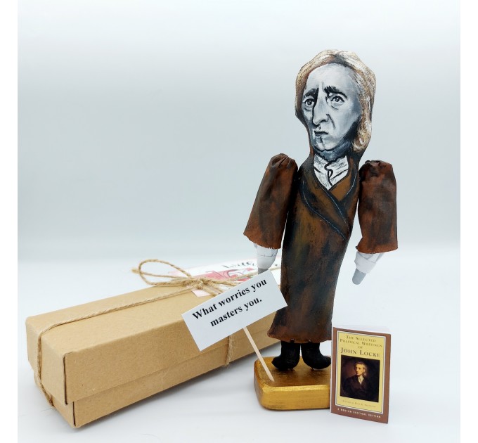John Locke English philosopher figurine