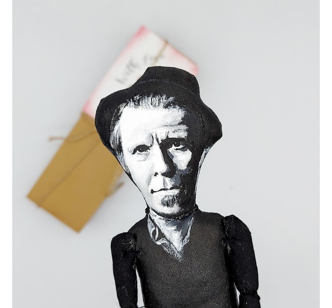 Tom Waits famous musician figure - Blues music fan gift - Collectible doll