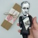 Charles Baudelaire action figure handmade - French poet - The Flowers of Evil - reader office art - Collectible miniature doll hand painted