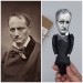 Charles Baudelaire action figure handmade - French poet - The Flowers of Evil - reader office art - Collectible miniature doll hand painted