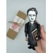 Gertrude Stein literary action figure 1:12, American novelist, poet, playwright, art collector, Feminist - Literary Gift for Readers, Writers, a unique collection for smart people - collectible handmade doll + Miniature Book