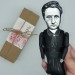 Gertrude Stein literary action figure 1:12, American novelist, poet, playwright, art collector, Feminist - Literary Gift for Readers, Writers, a unique collection for smart people - collectible handmade doll + Miniature Book