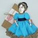 Jane Austen doll, novelist Pride and Prejudice - Bookworm gift - Collectible doll hand painted + Miniature Book