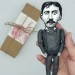 Marcel Proust literary action figure 1:12, French novelist, critic, essayist - In Search of Lost Time - Gifts for Reader, a unique collection for smart people - Collectible  handmade doll hand painted + Miniature Book