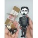 Marcel Proust literary action figure 1:12, French novelist, critic, essayist - In Search of Lost Time - Gifts for Reader, a unique collection for smart people - Collectible  handmade doll hand painted + Miniature Book