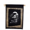 Raven Nevermore - Edgar Allan Poe - WALL HANGING black and white banner - Mystical decor hand-painted - Birthday gotic gift